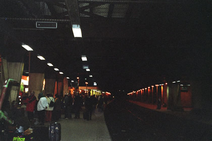 Abendlicher Bahnsteig